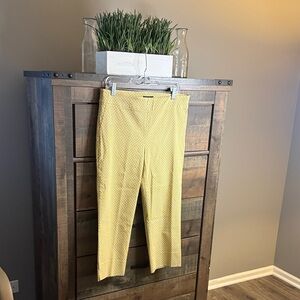 Cynthia Rowley Yellow Printed Capris